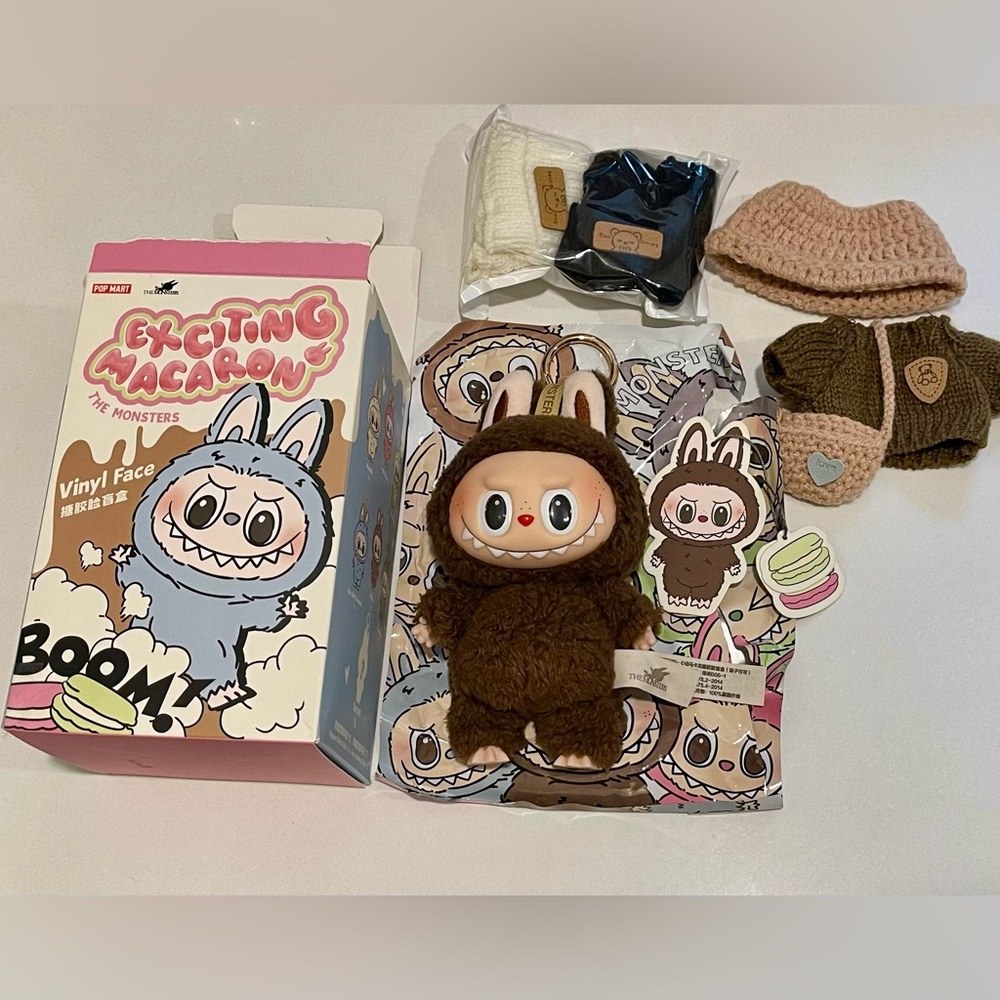The Monsters Exciting Macaron Series Labubu Secret Chestnut Cocoa
